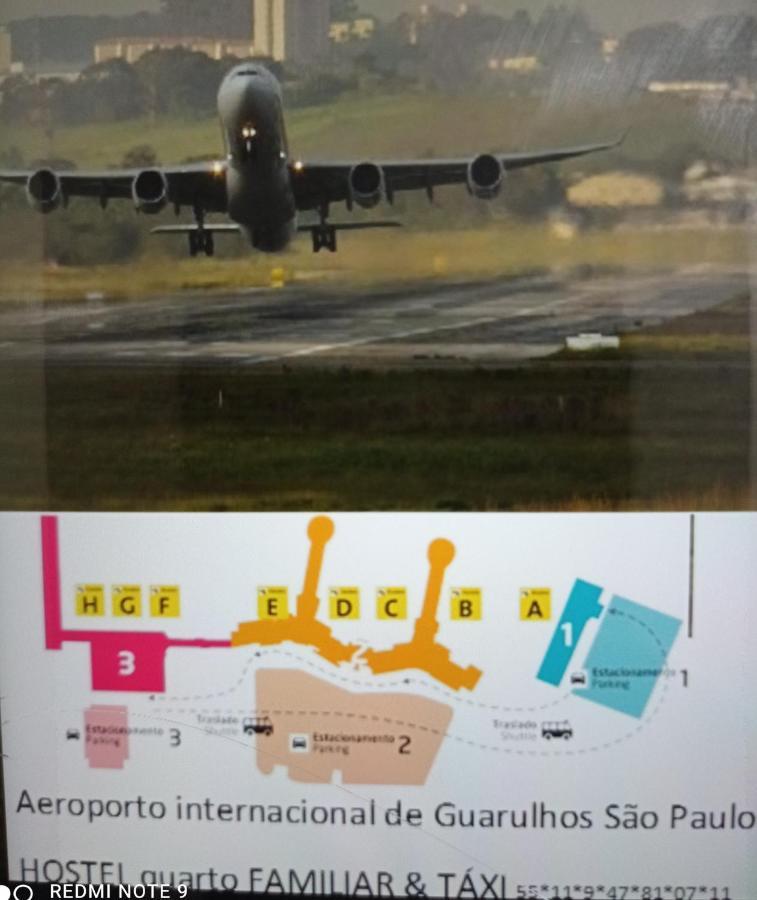 POUSADA família QUARTOS INDIVIDUAIS c banheiro&TÁXI próximo do aeroporto Internacional de Guarulhos SP Exterior foto
